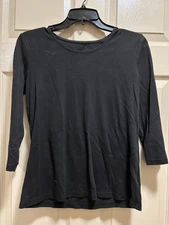 Rebecca Malone Women’s Top – Black – Size Small – 3/4 Sleeve