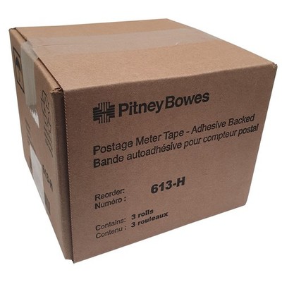 Pitney Bowes 613-H Postage Meter Adhesive Tape Box of 3 GENUINE