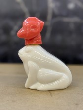 Vintage #24 Avon Milk Glass White Frog Cream Jar Bottle Collectible Decanter