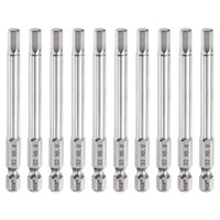"10 StüCk Flache Sechskant-Bits 5Mm (H5) 1/4\" FüR Schraubendreher 3\" Magnet"