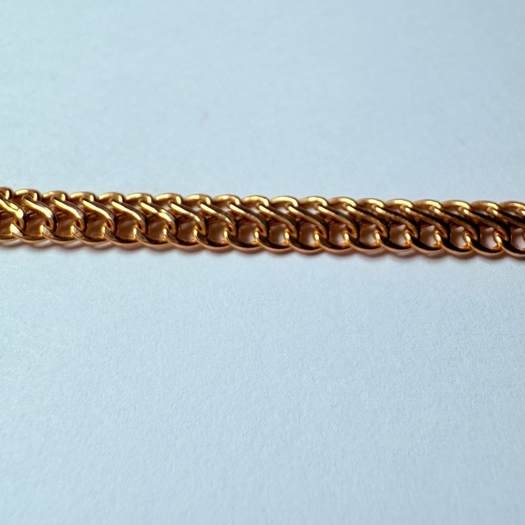 14k Solid Yellow Gold 8 Eight Fancy Infinity Link… - image 5