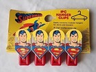 Superman Hanger Clips Set Of 4  New But Shelf Worn. Vintage 1987 — photo 1