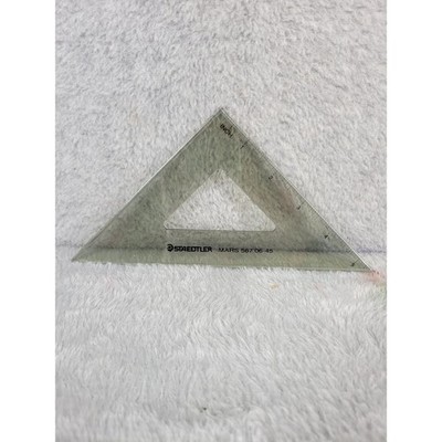 STAEDTLER MARS 567 06-45 45 Degree Drafting Triangle Ruler Clear Plastic