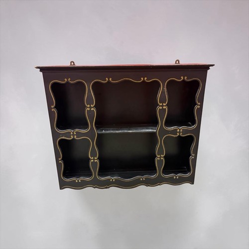 Antique black wall shelf plate holder Knick nack display Whimsigoth Moody Decor