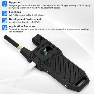 ESP32 LoRa V4 Entwicklungsboard + GPS-Version + 3000mAh Akku + Schutzhülle, DHL