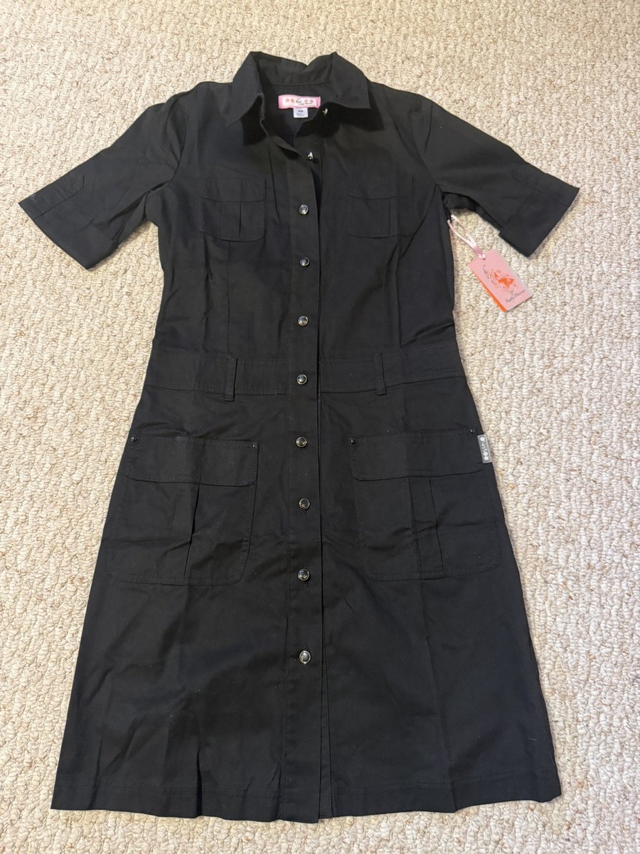 black scrub dress Amazon.com: Scrubs Dress for Women - Button Front Nursing Workwear
