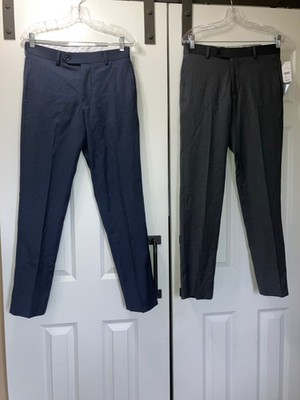 2 Pairs NWT Brooks Brothers very slim fit mens pants 30inx30in - Navy & Gray