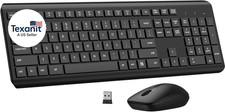 Wireless Keyboard and Mouse Combo, Full Size Silent Ergonomic Keyboard and Mouse