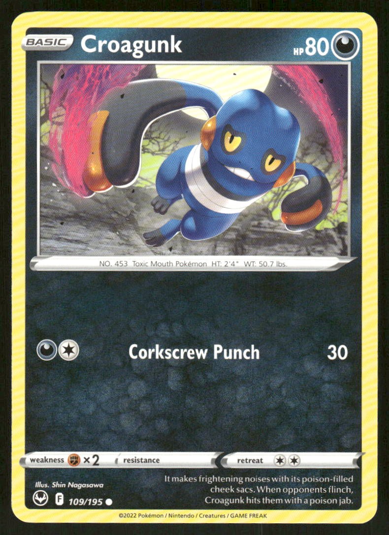 Croagunk 109/195 - Silver Tempest - Common NM