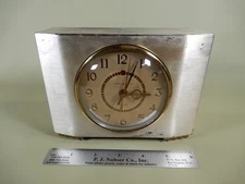Telechron 7H166 "Morning Glory" Silver Finish Alarm Clock Great Condition Alarm✔