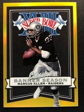 2022 Classics Football Marcus Allen Banner Season #BS-15 Gold 55/99 Raiders SP