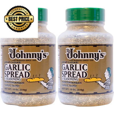 Johnny's Garlic Spread & Seasoning, 18 Oz 18 Ounce (Pack of 2), Gold/green 