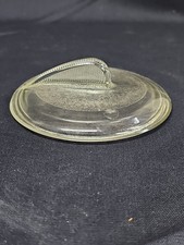 Vintage Glasbake Shark Fin Glass Lid for Individual Handled Soup Bowls J-313