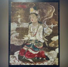 Fugen, Bodhisattva in Lotus Sutra Original Vintage Fine Art Print Poster Japan