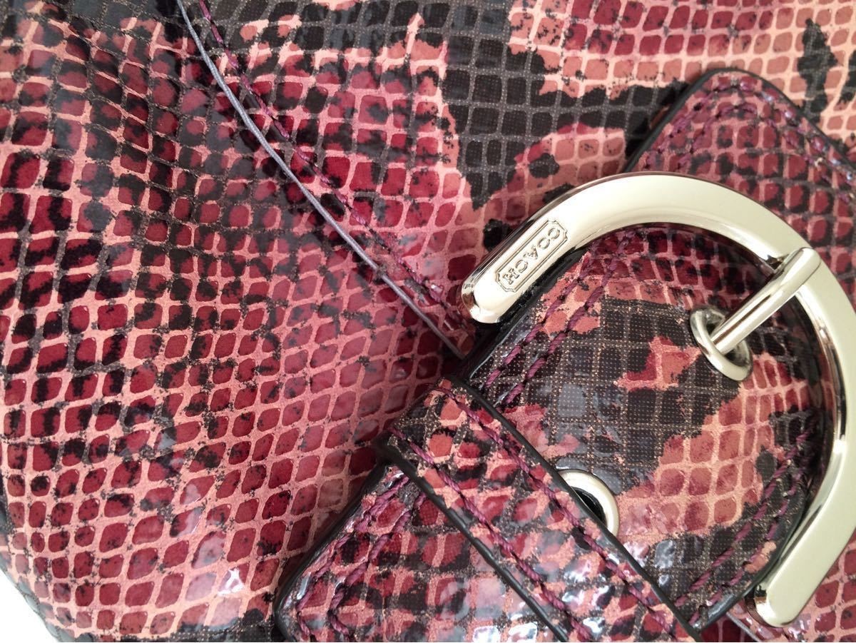 COACH Python Pattern Embossed Shoulder Bag - image 3