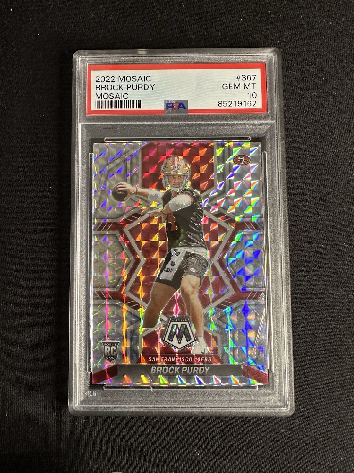 2022 Panini Mosaic Brock Purdy Silver #367 San Fran 49ers Rookie (RC) PSA 10