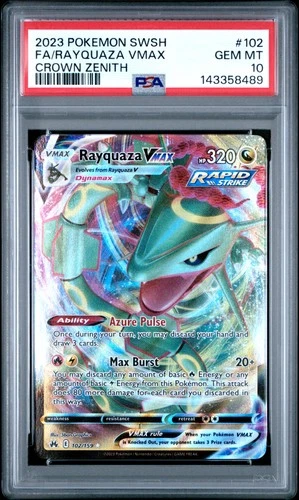 2023 Pokemon Crown Zenith #102 Rayquaza Vmax PSA 10