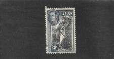Ceylon 1938 George VI 20c Coconut Palms Single Used