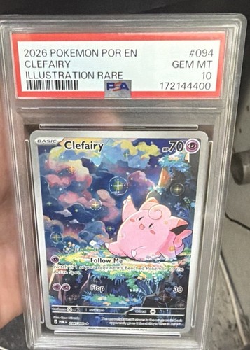2026 POKEMON POR EN-PERFECT ORDER ILLUSTRATION RARE #094 CLEFAIRY PSA 10