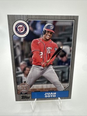 2022 Topps Update 1987 Topps Baseball Black 47/299 Juan Soto #87TBU-22 0l7e