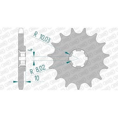 Stahl Ritzel für Suzuki TU 125 XTU 80 Km/h 1999 AZ2111 428er 14 Zähne