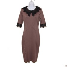 Lydia Bright Lace Collar bodycon sheath pencil Dress Size 12
