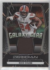 2020 Panini Obsidian Galaxy Gear Electric Etch Orange 37/75 Nick Chubb 03vw