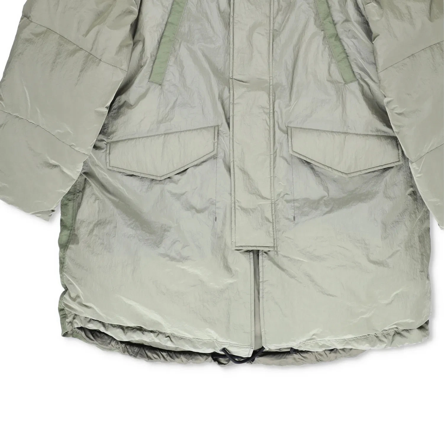HOLDEN Mens Green Parka Coat Softshell Stand Up Collar Zip Closure M RRP 800 image 4