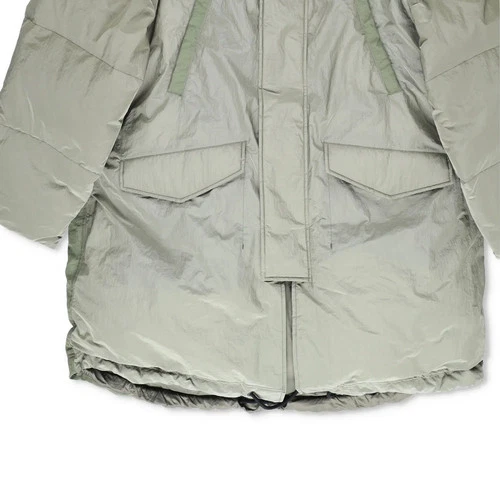 HOLDEN Mens Green Parka Coat Softshell Stand Up Collar Zip Closure M RRP 800 image 4