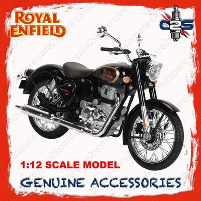 Fits Royal Enfield Classic 350 1:12 Scale Model Halcyon Black Genuine