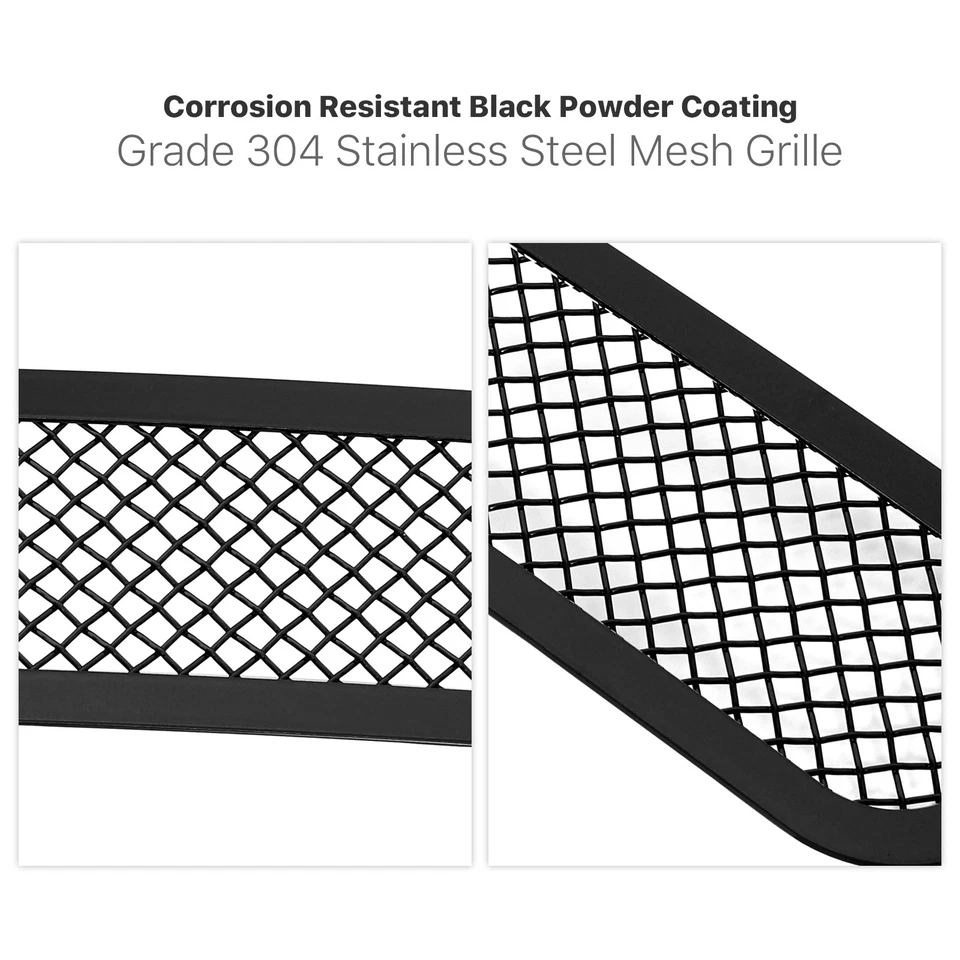 Se adapta a 11-14 Chevy Silverado 2500/3500 HD inserto de rejilla de malla negra de acero inoxidable inferior Foto 4 de 4