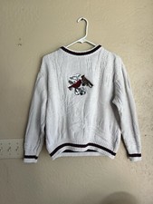 Vintage ORVIS Red Cardinal Christmas Sweater Size M READ