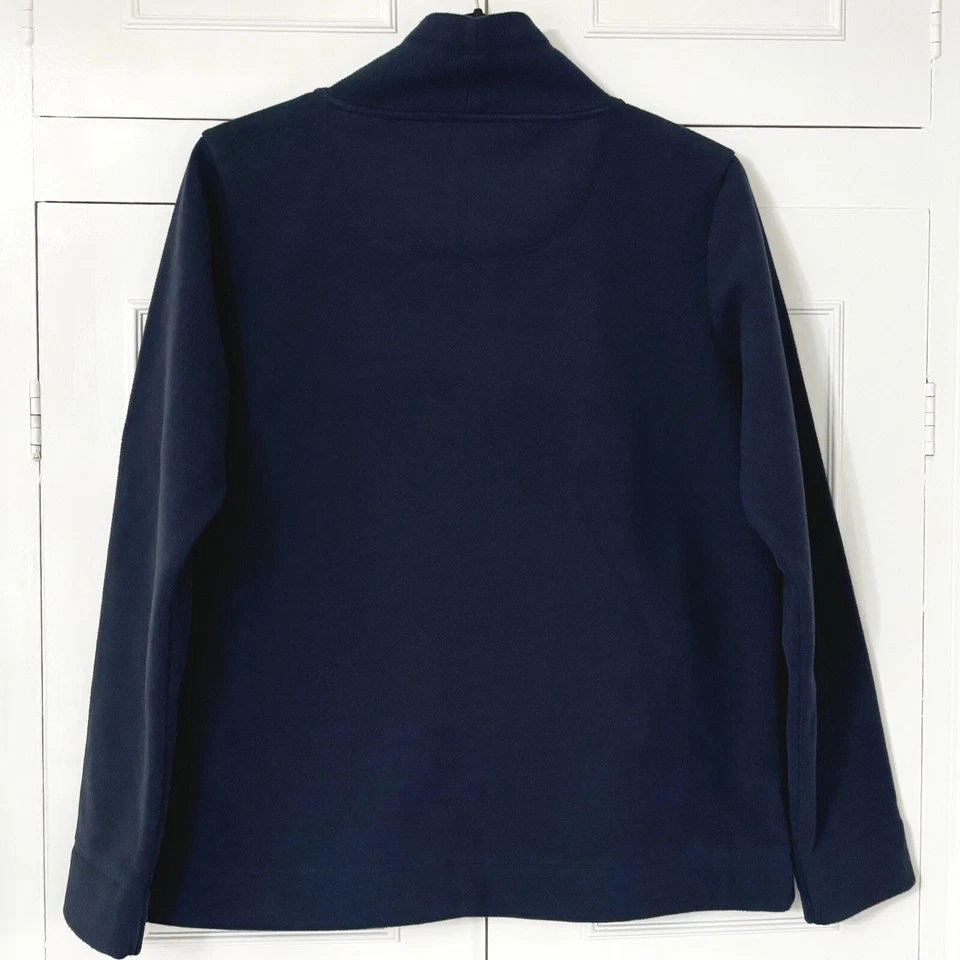 Animal Fleece Sweatshirt Size UK 16 Navy Pink Floral High Neck Pullover Women’s - Image 2 of 4