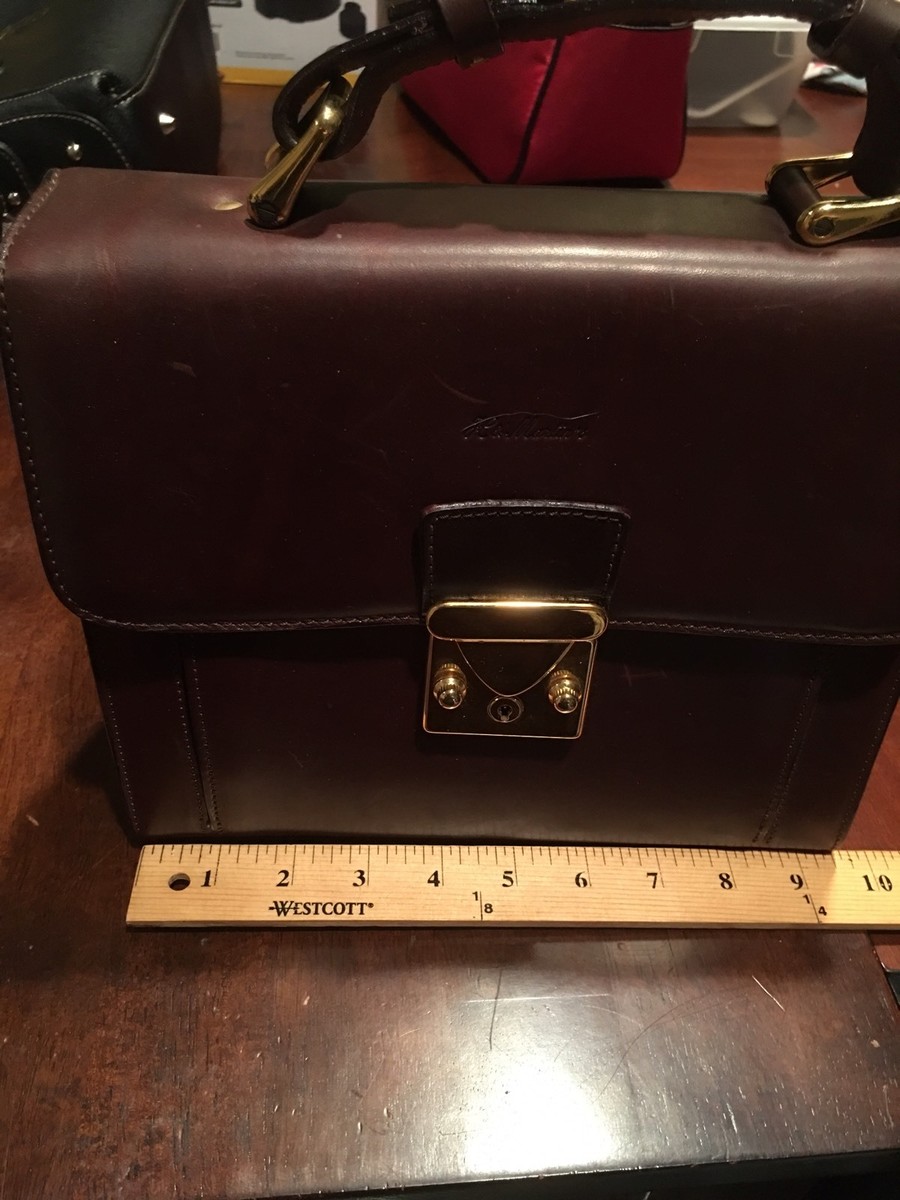 Henry Martin Medium Brown Leather Handled Strapped Vintage Bag | eBay