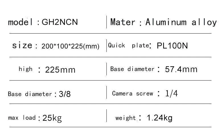 Benro GH2N CN Gimbal Head for Tripod & Monopod Camera Mount 25kg Load Arca Swiss - Image 4 of 4