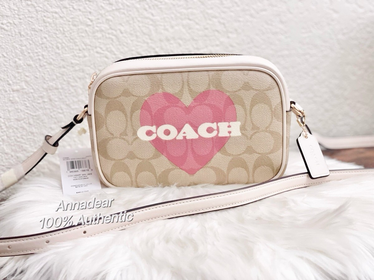 NWT COACH CO939 Mini Jamie Camera Bag Signature & Leather With
