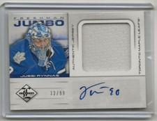 2012 2012-13 Limited Freshman Jumbo Materials Signatures #FJJR Jussi Rynnas /99