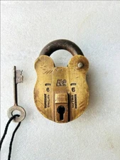 Antique Brass Lion Mark Lock Old Brass Superior Padlock Solid Indian Brass Lock