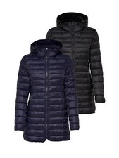 ONLY Damen langer Stepp-Mantel OnlTahoe Oversize Übergangs-Jacke Kapuze Herbst