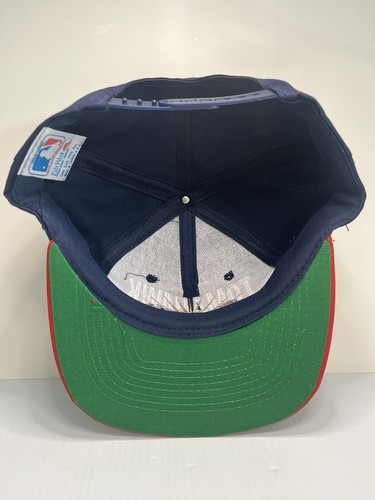 Vintage 90s Atlanta Braves Tomahawk Chop SnapBack Hat Eds West MLB Brand NEW - Picture 5 of 8