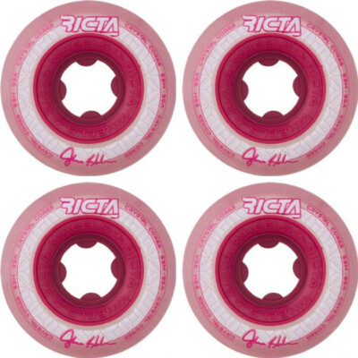 Ricta John Shanahan 95a 53mm Crystal Cores Clear Red skateboard wheels (Set of 4