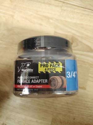 SharkBite 3/4'' Push-To-Connect X FIP Brass Adapter Fitting - Pack Of 4 C2