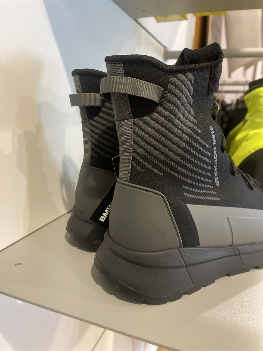 BMW Motorrad Black Grey Knitlite Motorcycle Boots Sneaker