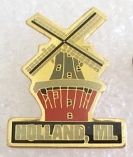 City of Holland, Michigan Tourist Travel Souvenir Collector Pin - Windmill