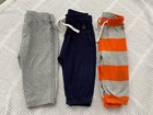 EUC Lot Of 3 Baby Gap Unisex Toddler Pants Size 6-12 M Blue Gray Orange — photo 1