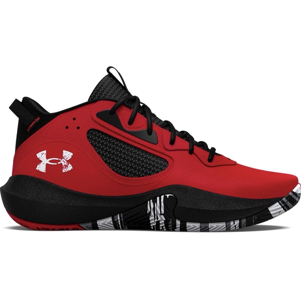 Under Armour UA Lockdown 6 Basketball Shoes Black Red 3025616-600 Mens Size 11.5