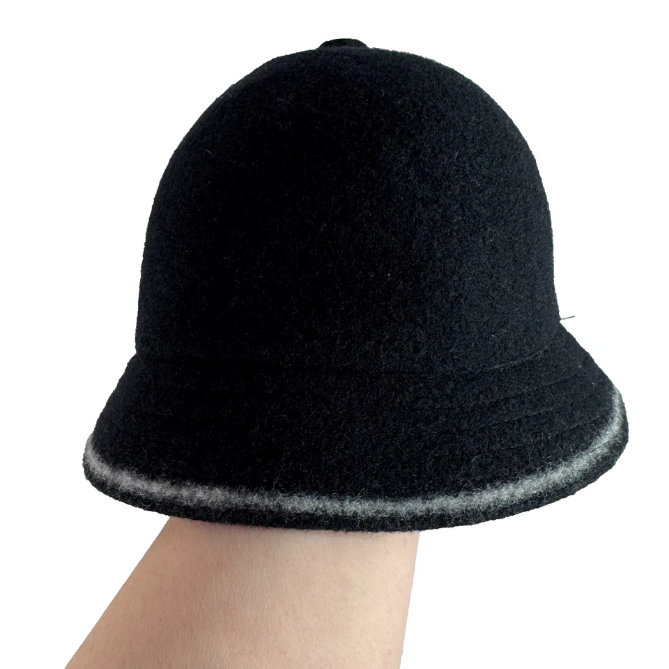 Kangol Kids повседневный шерсти ведро шляпа полоски черный серый K3393KK маленький - Изображение 3 из 4