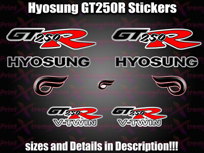 Hyosung GT250R Aufkleber / Sticker silber/rot/schwarz Comet GT R GT 250 R