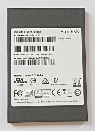 120 GB SATA III SanDisk Z410 SD8SBBU-120G-1122 SSD TLC 2.5" interne Festplatte