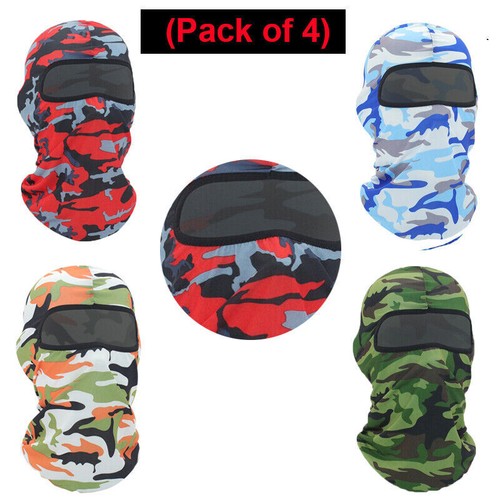 3 or 4 Motorcycle Cycling Balaclava Full Face Masks Scarf Thin Helmet Liner Caps - Imagen 20 de 25